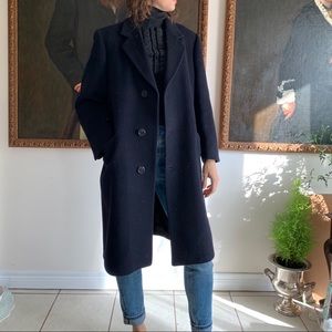 Eaton men’s navy wool coat